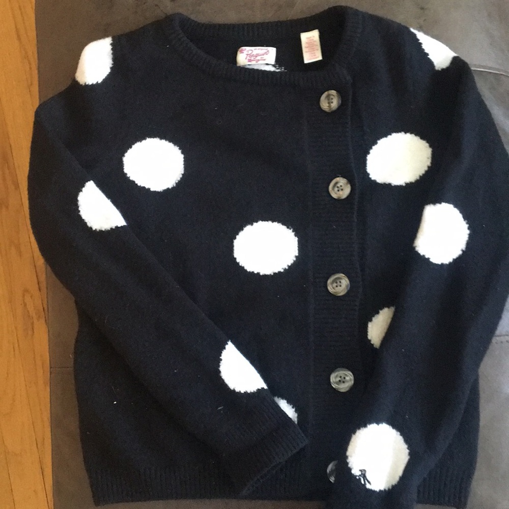 Penguin black and white polka dot sweater